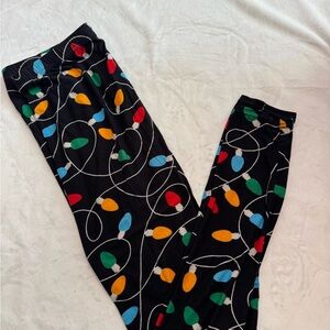 Colorful Women’s Leggings with Festive Lights